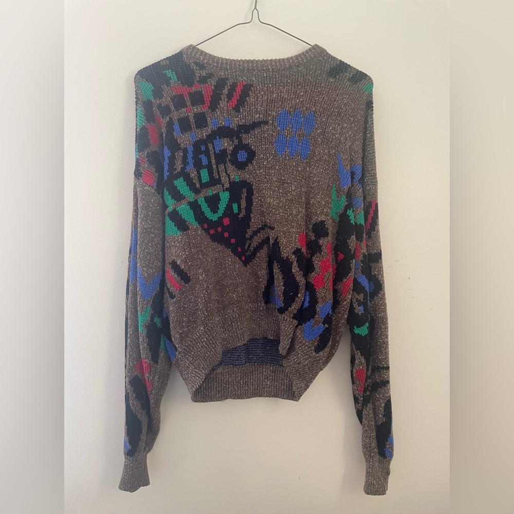 Vintage Abstract Pattern Sweater - image 1
